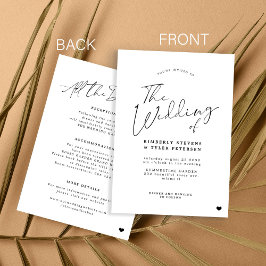 Minimalistisch alles in één eenvoudige zwart-witte kaart