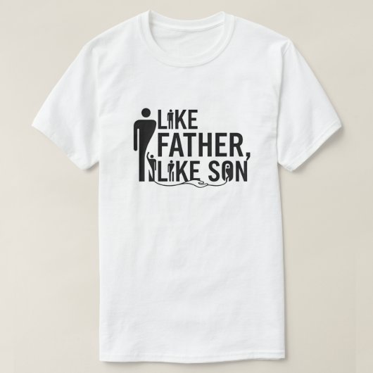 Minimalistisch als vader als zoon matching t-shirt (Design voorkant)