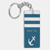 Minimalistisch anker- en Stripes-geluid Sleutelhanger (Voorkant Links)