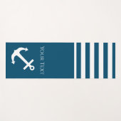 Minimalistisch anker- en Stripes-geluid Yogamat (Voorkant (horizontaal))