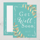 Minimalistisch aqua krijgen weldra Kaart (Voorkant / Achterkant)