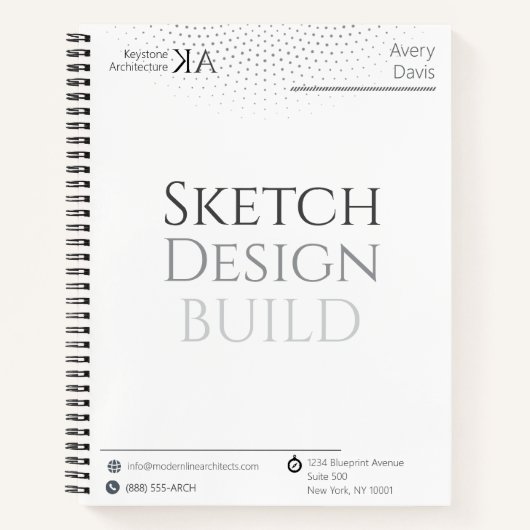 Minimalistisch Architectuur Journal met 2026 Agend Notitieboek (Voorkant)