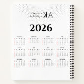 Minimalistisch architectuurjournaal met kalender 2 notitieboek (Achterkant)
