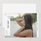 Minimalistisch Avant Garde-fotoAfstuderen Kaart (Voorkant / Achterkant)