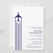 Minimalistisch Aviation Flight School Pilot Afstud Kaart (Voorkant)