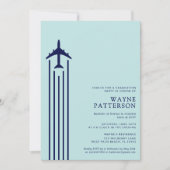 Minimalistisch Aviation Flight School Pilot Afstud Kaart (Voorkant)