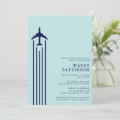 Minimalistisch Aviation Flight School Pilot Afstud Kaart (Staand voorkant)