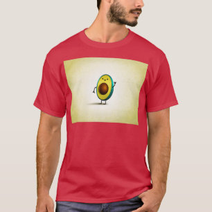 Minimalistisch Avocado-ontwerp T-shirt