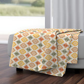 Minimalistisch Azteeks geometrisch tijdloos patroo Fleece Deken