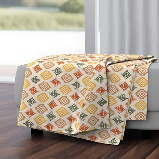Minimalistisch Azteeks geometrisch tijdloos patroo Fleece Deken
