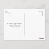 Minimalistisch B/W-fotohuwelijk sparen de datum Briefkaart (Achterkant)