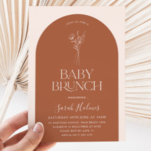 Minimalistisch Baby Brunch Baby shower Kaart