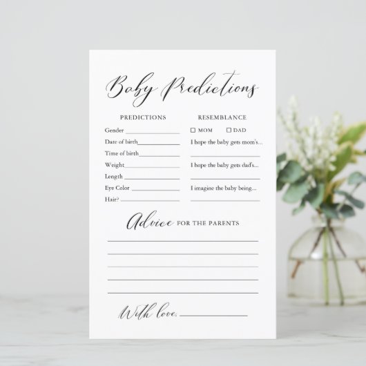 Minimalistisch Baby en advies bij kalligrafie (Staand voorkant)