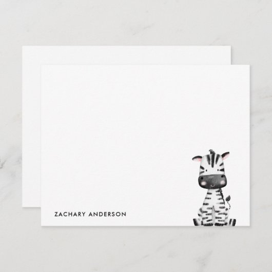 Minimalistisch Baby Kinder op maat Notitiekaartje (Voorkant / Achterkant)