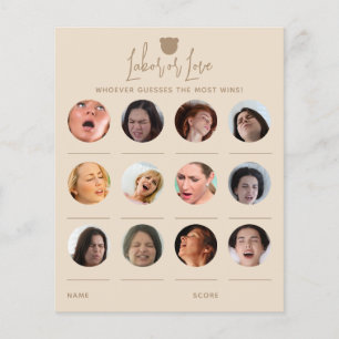 Minimalistisch Baby shower Arbeid of Liefdesspel