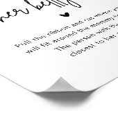 Minimalistisch Baby shower hoe groot is haar buik Poster (Hoek)