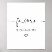 Minimalistisch Baby shower is voor Poster (Voorkant)