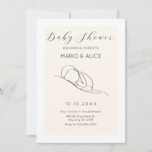 minimalistisch baby shower kaart