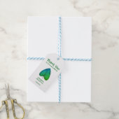Minimalistisch Baby shower met groen lef Cadeaulabel (Met Touw)