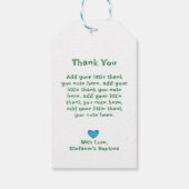 Minimalistisch Baby shower met groen lef Cadeaulabel (Achterkant)