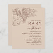 Minimalistisch Baby shower Pampas Grass Boho (Voorkant / Achterkant)