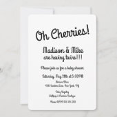 Minimalistisch Baby shower rode kersen Kaart (Voorkant)