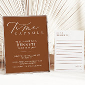 Minimalistisch Baby shower Tijd Capsule Station te Poster