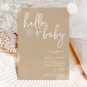 Minimalistisch Baby shower van Modern Boho voor ge Kaart