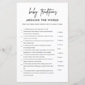 Minimalistisch Baby Traditionele Baby shower Game (Voorkant)