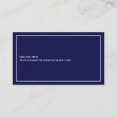 Minimalistisch Basic & Modern, Vastgoed Blauw Visitekaartje (Achterkant)