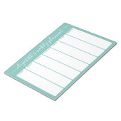 Minimalistisch Basic Weekly Planner modern script  Notitieblok (Schuin)
