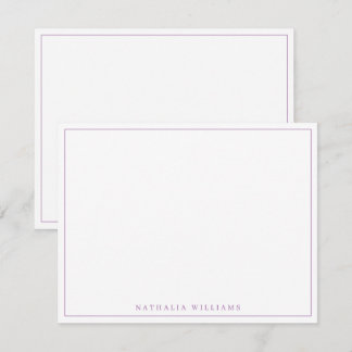 Minimalistisch basisstation — Lavender Stationery Notitiekaartje