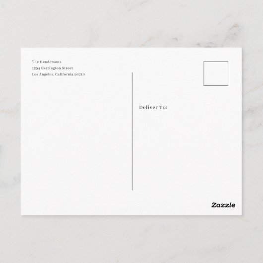 Minimalistisch Beach-fotoweddenschap Dank u Briefk Briefkaart (Achterkant)