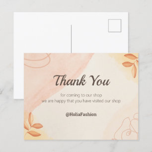Minimalistisch bedankt Briefkaart