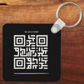  Minimalistisch Bedrijf Logo en QR Code Sleutelhanger (Achterkant)