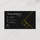 Minimalistisch bedrijf Logo QR Code Fotograaf Visitekaartje (Voorkant)