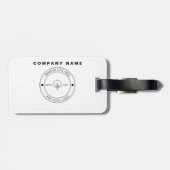 Minimalistisch bedrijf Logo White achtergrond Bagagelabel (Achterkant horizontaal)