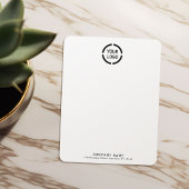 Minimalistisch bedrijf op maat gemaakte banketbakk notitiekaartje