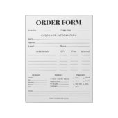 Minimalistisch bedrijfsbestelformulier notitieblok (Gedraaid)