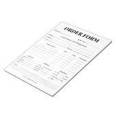 Minimalistisch bedrijfsbestelformulier notitieblok (Schuin)