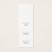 Minimalistisch bedrijfskledinglabel Hang Label Mini Visitekaartjes (Achterkant)