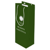 Minimalistisch bedrijfslogo naam Prettig kerstfees Wijn Cadeautas (Voorkant Gekanteld)