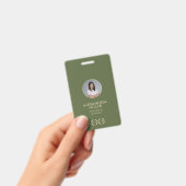 Minimalistisch Bedrijfsmedewerker QR-code Badge (Handheld)