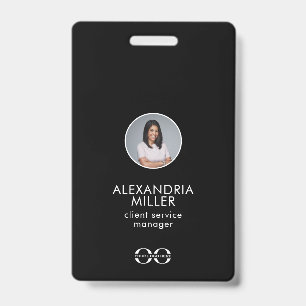 Minimalistisch bedrijfsmedewerker QR-code badge