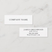 Minimalistisch bedrijfsnaam modern visitekaartje (Voorkant / Achterkant)