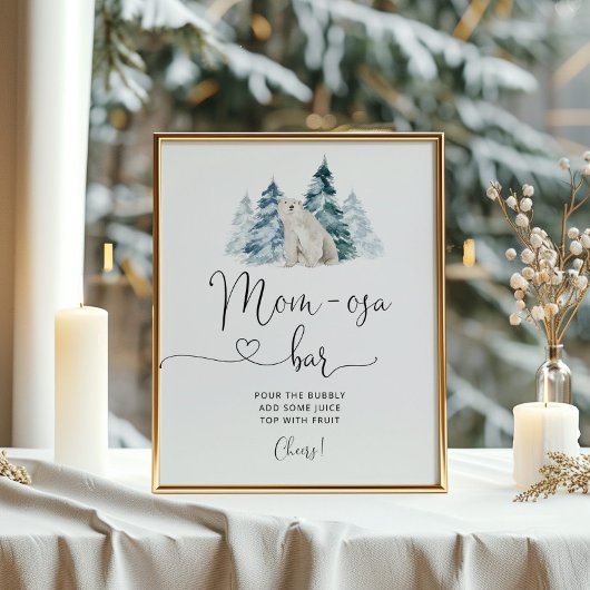 Minimalistisch beer Poster met poolstaaf