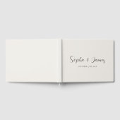 Minimalistisch beige bruilding gastenboek (Volledig)