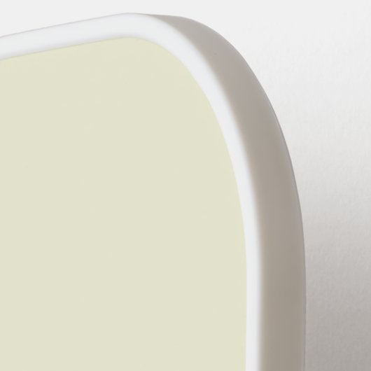 Minimalistisch Beige en Wit Modern Monogram Pickleball Paddle (Links Detail)