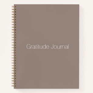 Minimalistisch beige greige custom Gratitude Journ Notitieboek