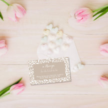 Minimalistisch Beige Leaves Recept voor de bruid t